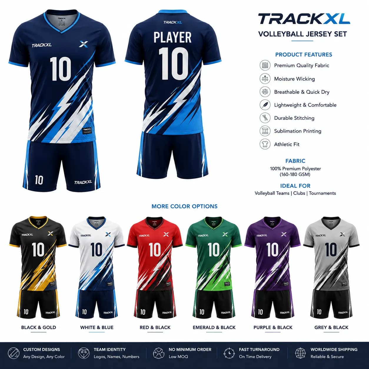 Custom Volleyball Jersey Set – Premium Team Uniform