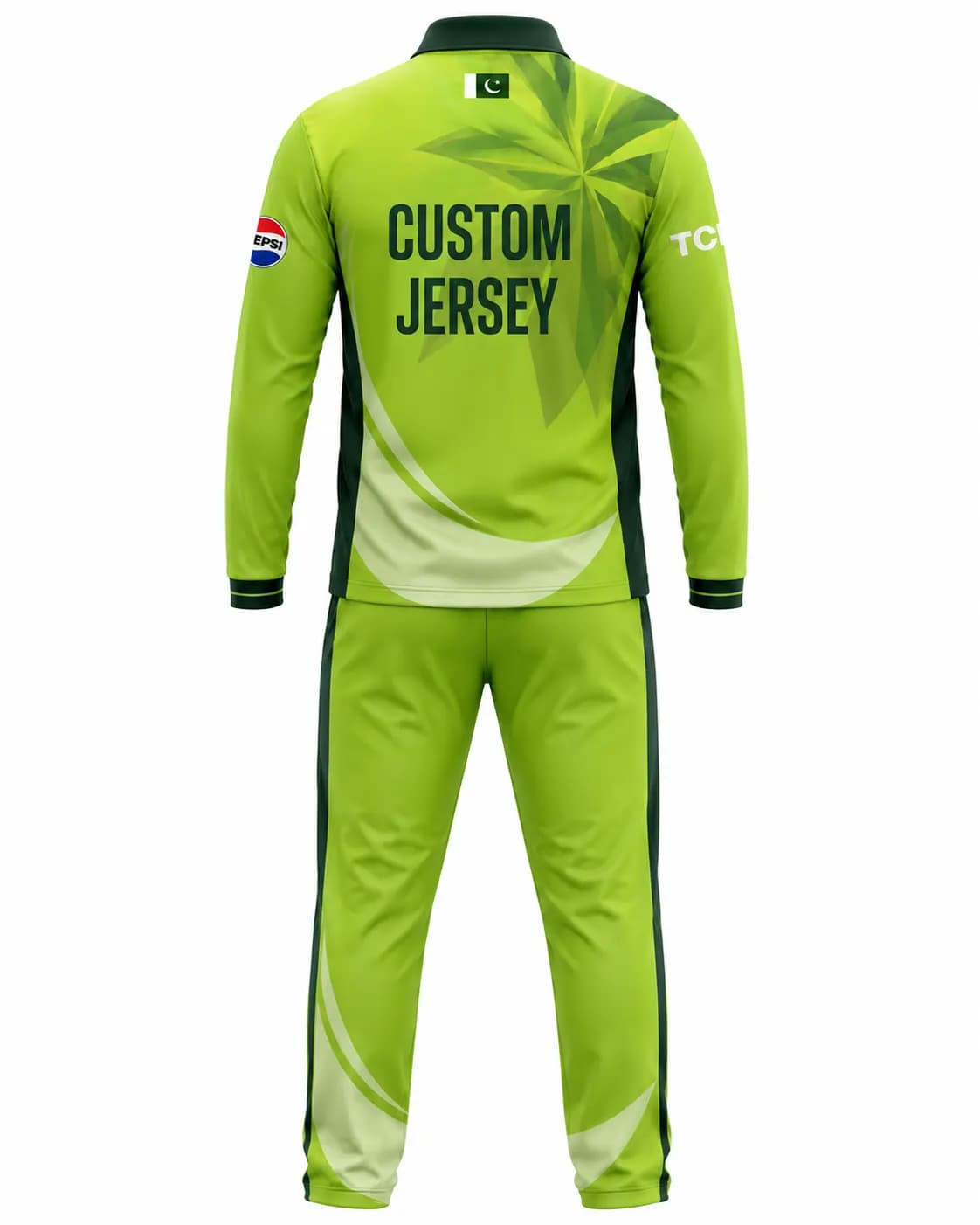 premium custom cricket jersey manufactured by TRACKXL with private label branding, sublimation printing, and personalized team logos for clubs and sports brands.