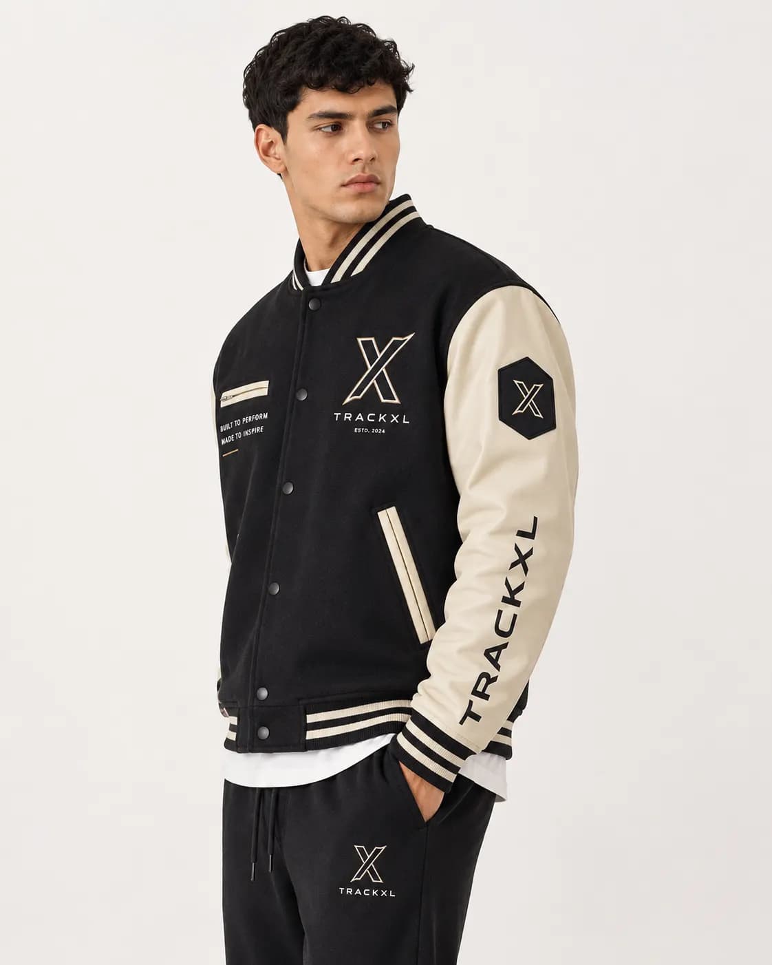 Custom Varsity Jacket Manufacterer – Premium Wool Blend & PU Leather | Trackxl