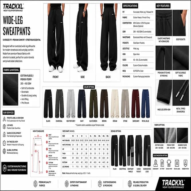 Custom Baggy Sweatpants Manufacturer | TrackXL