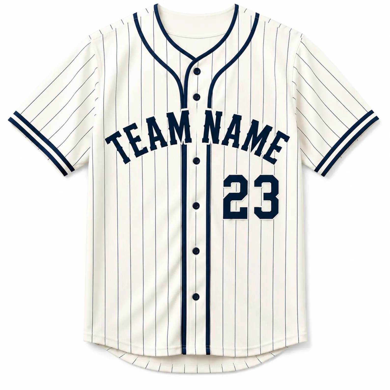 Custom Pinstripe Baseball Jersey – Premium Teamwear Uniform