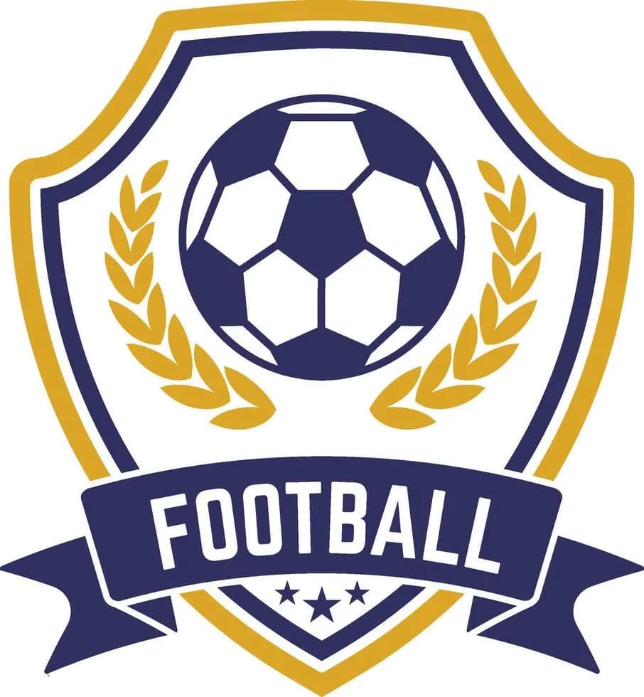 football club logo featuring a ball and a stylized laurel wreath inside a shield with a ribbon and three stars ideal for sport identities or championship emblems vector Alex Rivera client photo