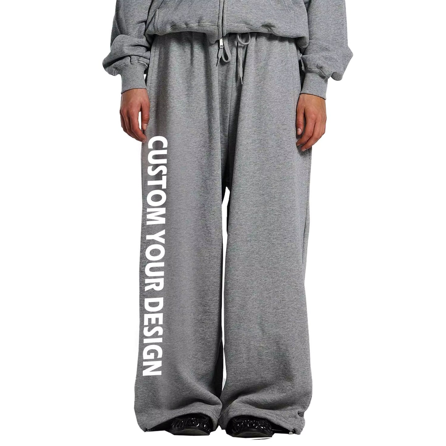 Oversized French Terry Zip-Up Hoodie & Sweatpants Set